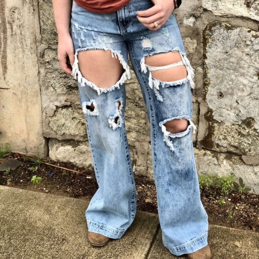 Wide leg jeans